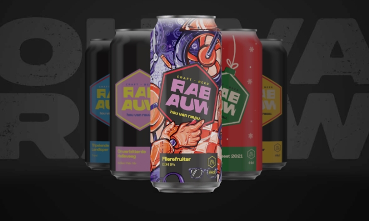 Rabauw blikken bier